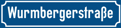 Straßenschild Wurmbergerstraße zum kostenlosen Download