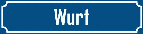 Straßenschild Wurt