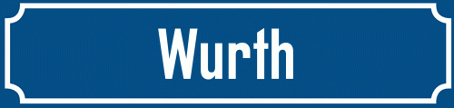 Straßenschild Wurth