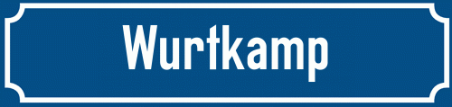 Straßenschild Wurtkamp