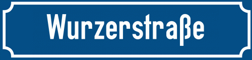 Straßenschild Wurzerstraße