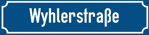 Straßenschild Wyhlerstraße