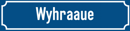 Straßenschild Wyhraaue