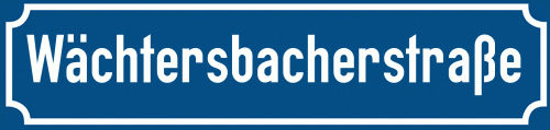 Straßenschild Wächtersbacherstraße