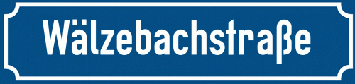 Straßenschild Wälzebachstraße