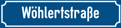 Straßenschild Wöhlertstraße zum kostenlosen Download