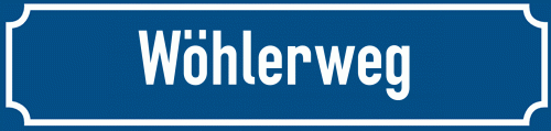 Straßenschild Wöhlerweg