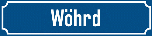Straßenschild Wöhrd