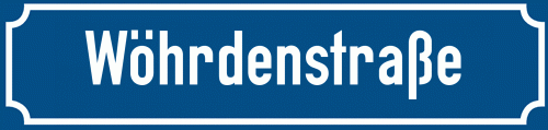 Straßenschild Wöhrdenstraße