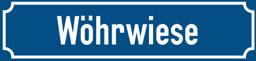 Straßenschild Wöhrwiese