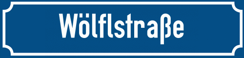 Straßenschild Wölflstraße