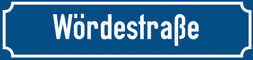 Straßenschild Wördestraße