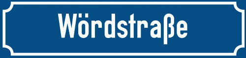 Straßenschild Wördstraße