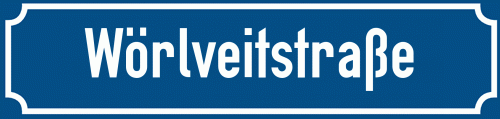 Straßenschild Wörlveitstraße