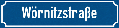 Straßenschild Wörnitzstraße