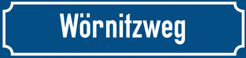 Straßenschild Wörnitzweg