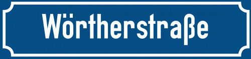 Straßenschild Wörtherstraße