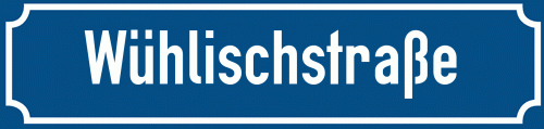 Straßenschild Wühlischstraße zum kostenlosen Download