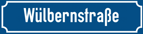 Straßenschild Wülbernstraße