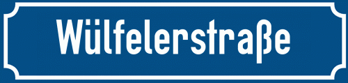 Straßenschild Wülfelerstraße