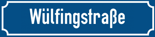 Straßenschild Wülfingstraße