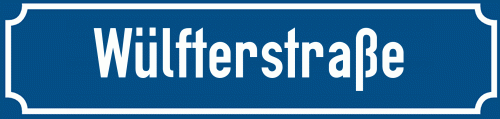 Straßenschild Wülfterstraße