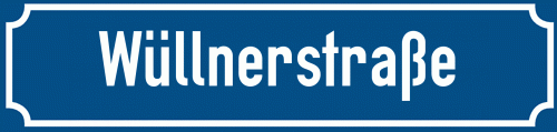 Straßenschild Wüllnerstraße