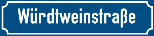 Straßenschild Würdtweinstraße