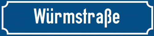 Straßenschild Würmstraße
