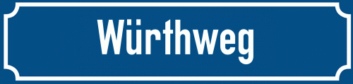 Straßenschild Würthweg