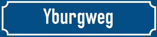 Straßenschild Yburgweg
