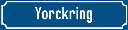 Straßenschild Yorckring