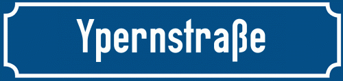Straßenschild Ypernstraße