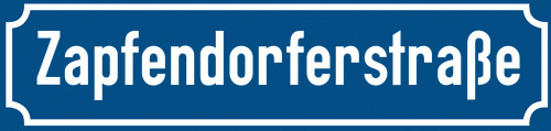 Straßenschild Zapfendorferstraße zum kostenlosen Download