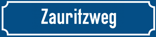 Straßenschild Zauritzweg