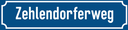 Straßenschild Zehlendorferweg