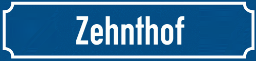 Straßenschild Zehnthof