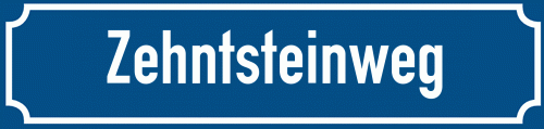 Straßenschild Zehntsteinweg