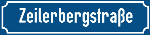 Straßenschild Zeilerbergstraße