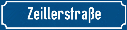 Straßenschild Zeillerstraße