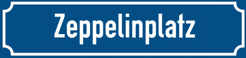 Straßenschild Zeppelinplatz
