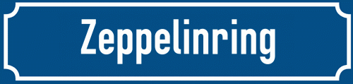 Straßenschild Zeppelinring