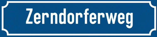 Straßenschild Zerndorferweg