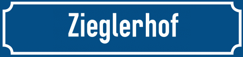 Straßenschild Zieglerhof