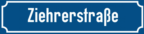Straßenschild Ziehrerstraße