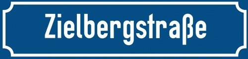 Straßenschild Zielbergstraße