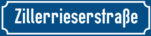 Straßenschild Zillerrieserstraße