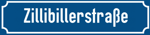 Straßenschild Zillibillerstraße