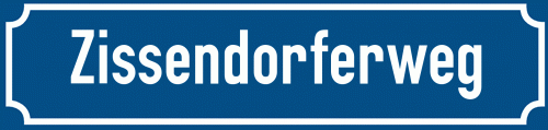 Straßenschild Zissendorferweg