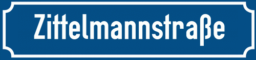 Straßenschild Zittelmannstraße